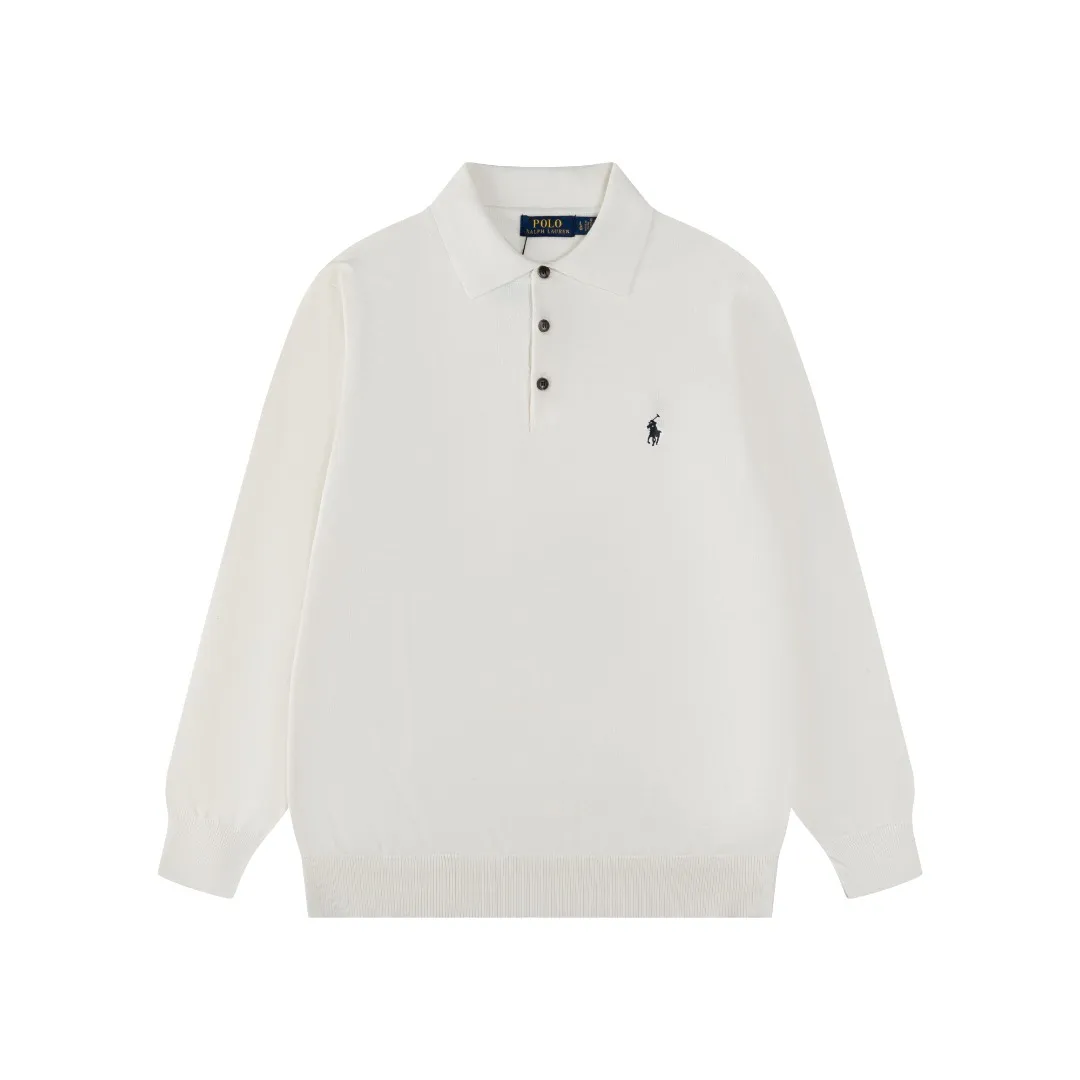 P206 Style number: R07 Ralph Lauren knitted pony embroidered lapel polo shirt three-button pullover open chest long-sleeved sweater. Official website synchronized. Same style for men and women. Classic cotton yarn. 100% white cotton. High-quality goods. Classic style has always been very popular! The workmanship details are very good! The simple lapel polo pullover sweater is always the standard, with classic brand embroidery on the chest! All major stars have the same style! Best for couples. High quality goods! Xinjiang cotton micro-elastic and smooth fabric is of great quality. Pure cotton is soft and skin-friendly. Color #White Blue Gray Dark Gray Khaki Military Green Navy White Label Navy Blue Red Label Black Red Label Black White Label Pink Size#S M L
